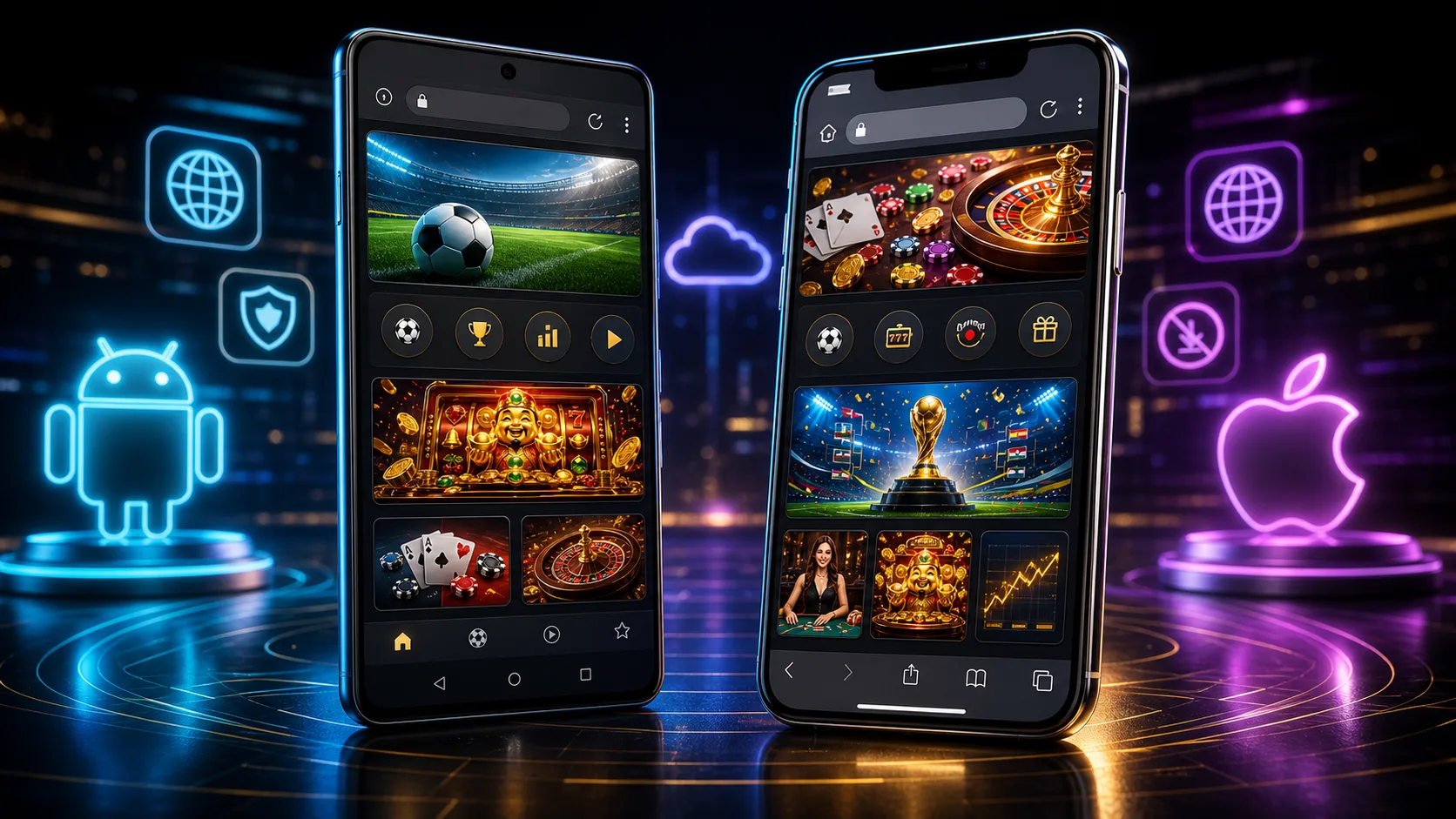 Experiência clubworld compatível com Android e iOS no navegador mobile